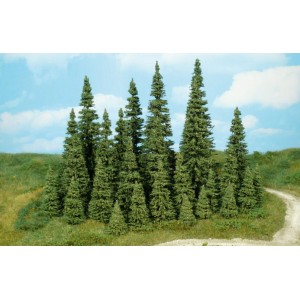 Heki 2152 Alberi di abete, 7 pezzi H0-TT-N 