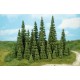 Heki 2152 Alberi di abete, 7 pezzi H0-TT-N