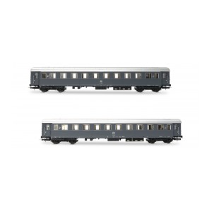 Rivarossi HR4368 Set di 2 carrozze “1946” FS  grigio ardesia Ep. III-IV.