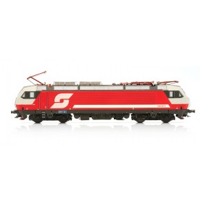 Jaegerndorfer 25850 OBB Rh 1822 001 'BrennerLok', livrea rossa con fascia bianca, logo Pflatsch